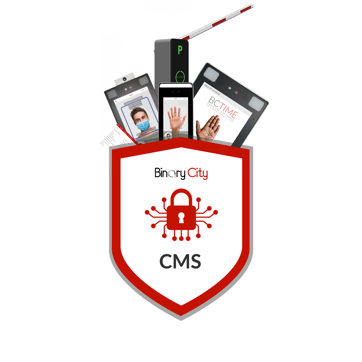 CMS Logo with ZKTeco devices