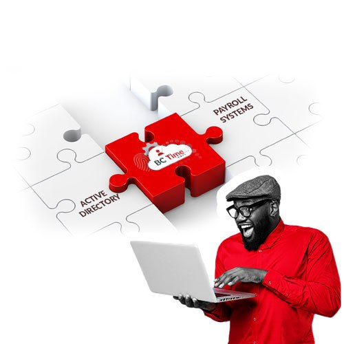 Time and attendance and access control software, BC Time, integrates with any payroll systems and sync to active directories