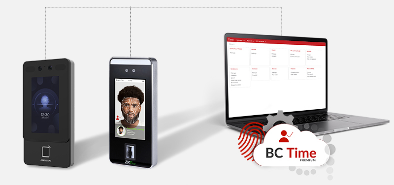 BC Time connected to ZKTeco and Hikvision devices