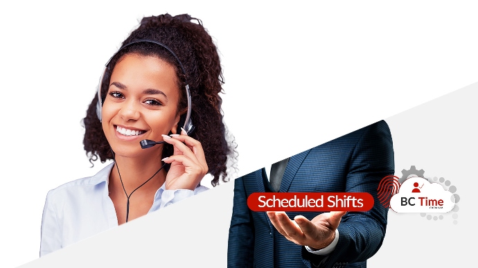 Time and attendance shift work for call centers