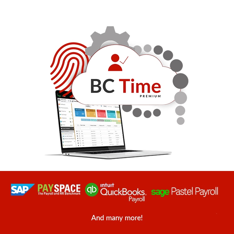 BC Time - Time and attendance system integrate with payroll system SAGE PAYSPACE QUICKBOOKS PASTEL SAP PAYROLL BC Time - Time and attendance system integrate with payroll system SAGE PAYSPACE QUICKBOOKS PASTEL SAP PAYROLL