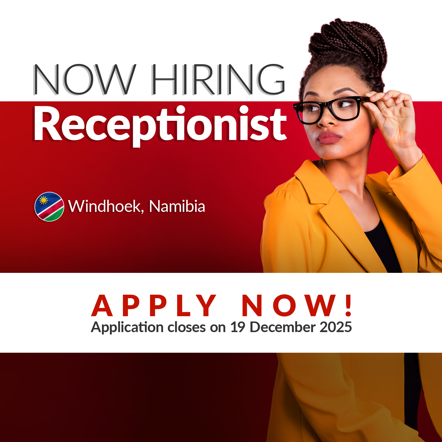 Hiring receptionist