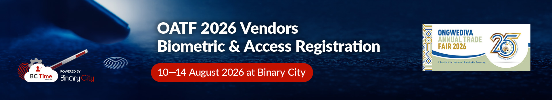 OATF 2026 Biometric and access registration OATF 2026 Biometric and access registration