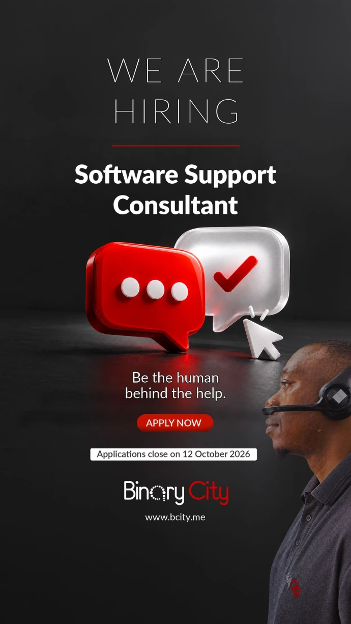 Hiring Software Support Consultant at Binary City