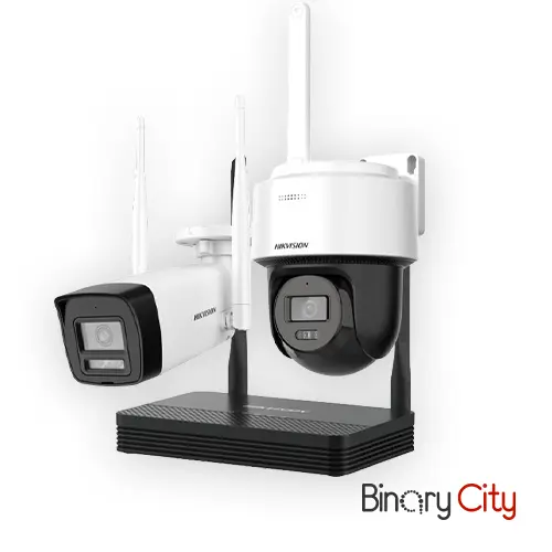 Hikvision 4MP H.265 One bullet + One PTDome WiFi NVS CCTV Kit—2 
