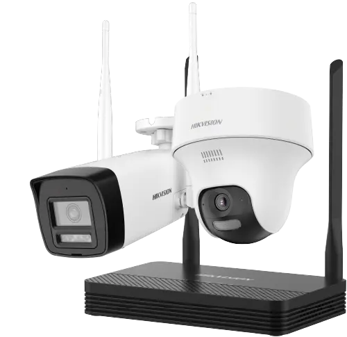 [NKS424W02H] Hikvision 4MP H.265 One bullet + One turret WiFi NVS Kit  