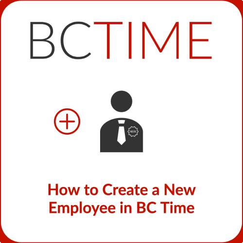 How to create a new employee in BC Time to Binary City